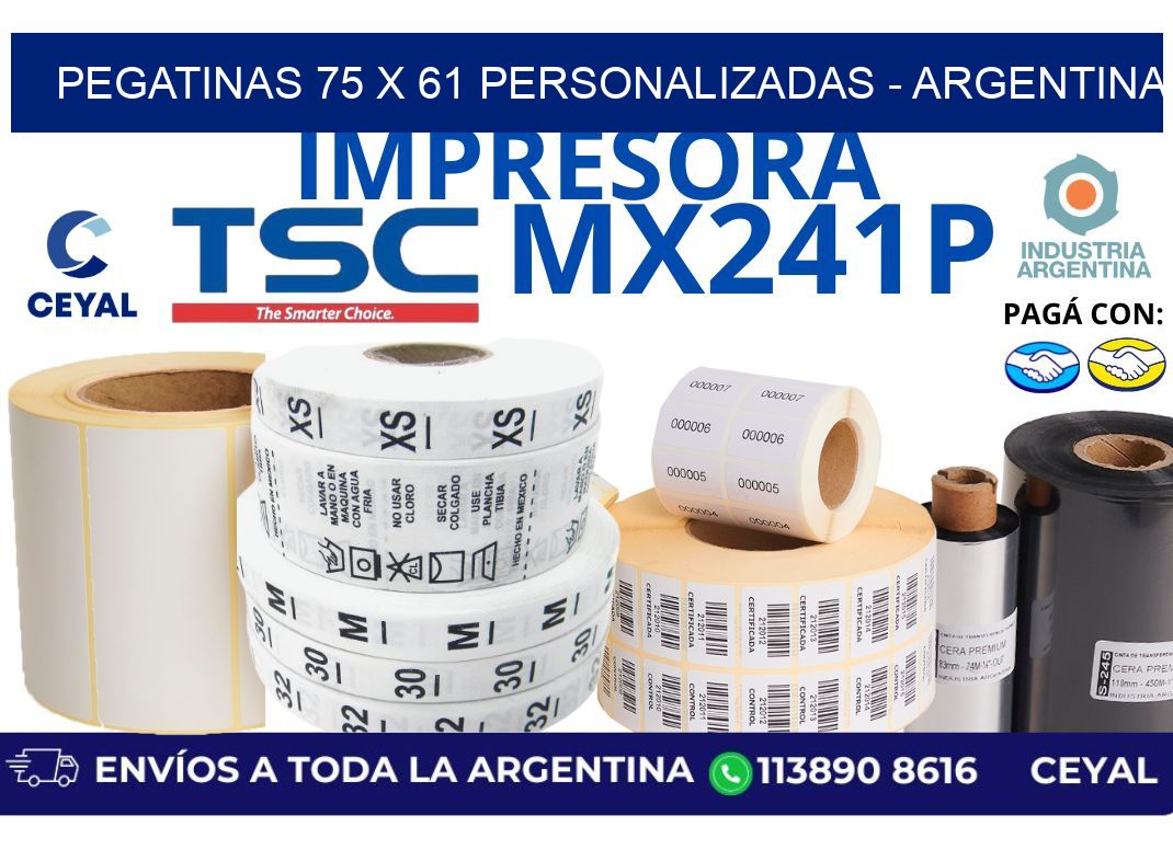 pegatinas 75 x 61 personalizadas - Argentina