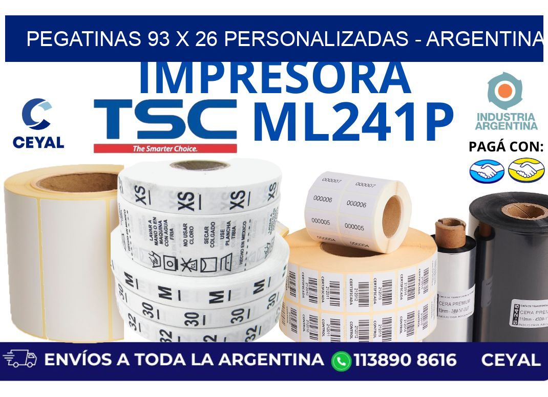 pegatinas 93 x 26 personalizadas - Argentina
