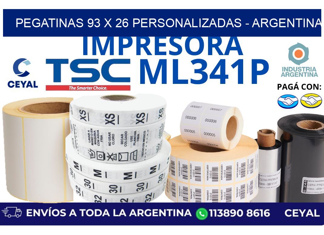 pegatinas 93 x 26 personalizadas – Argentina