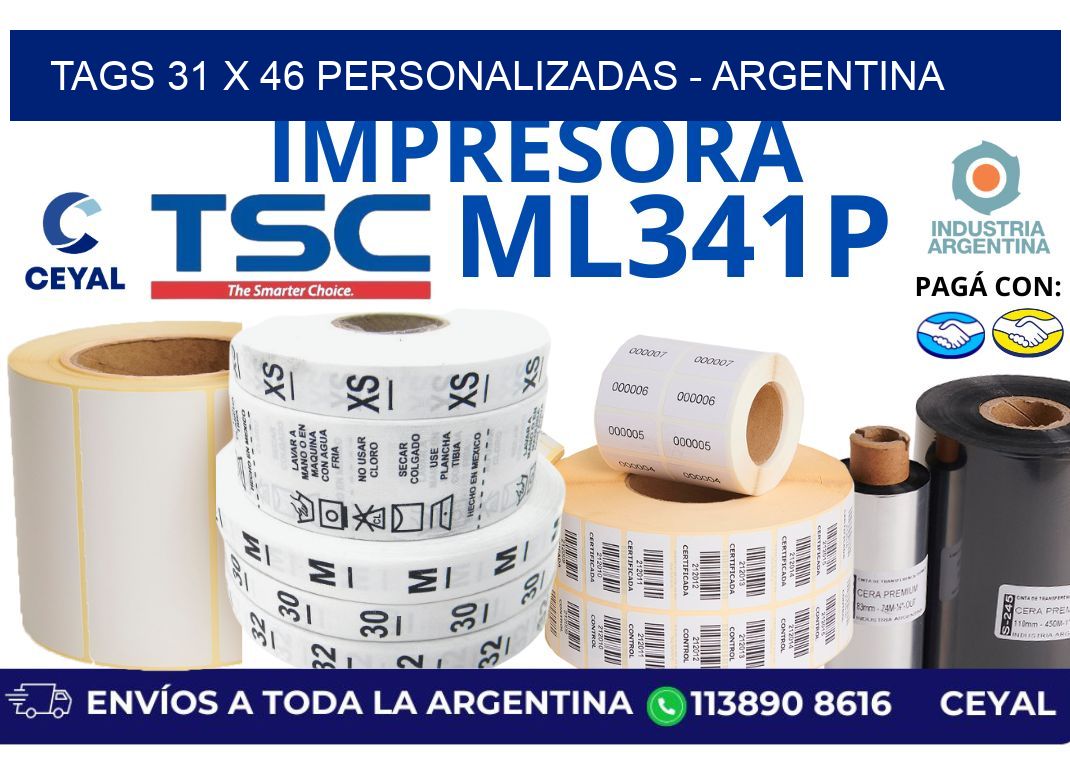 tags 31 x 46 personalizadas – Argentina