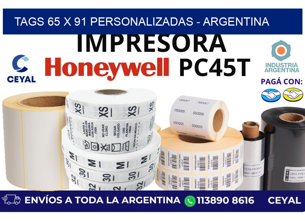 tags 65 x 91 personalizadas – Argentina