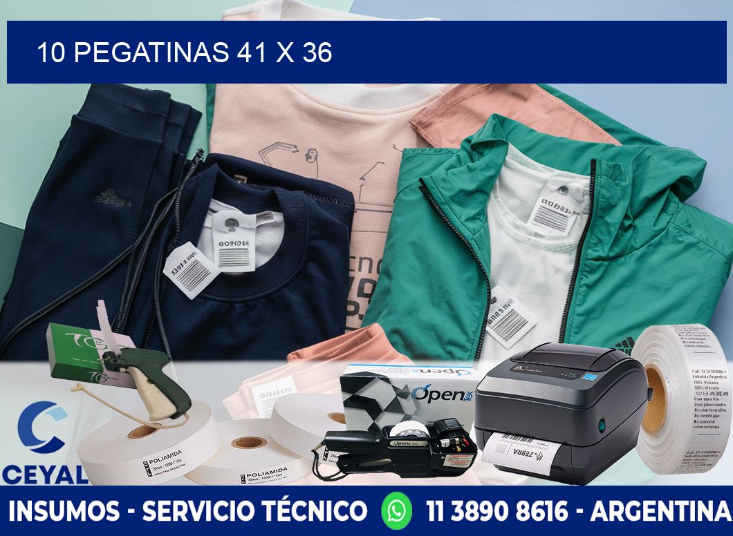10 PEGATINAS 41 x 36