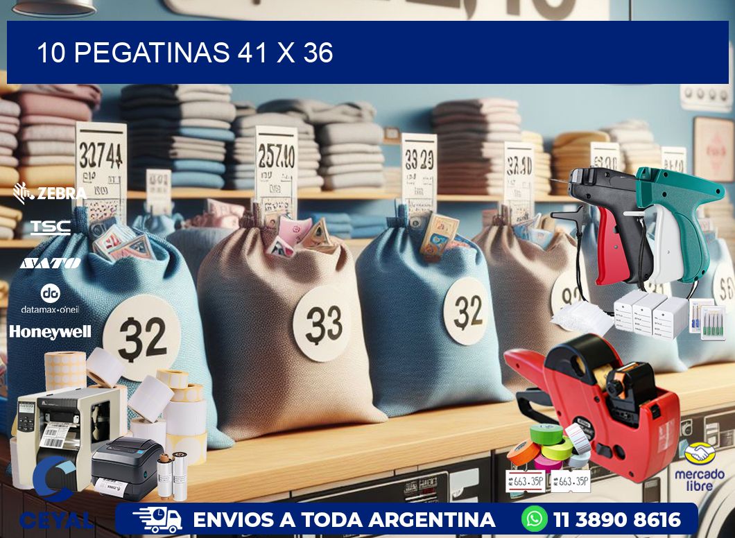 10 PEGATINAS 41 x 36
