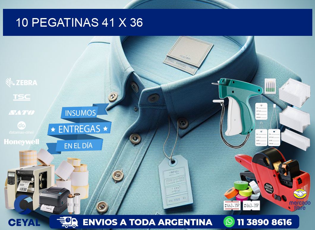 10 PEGATINAS 41 x 36
