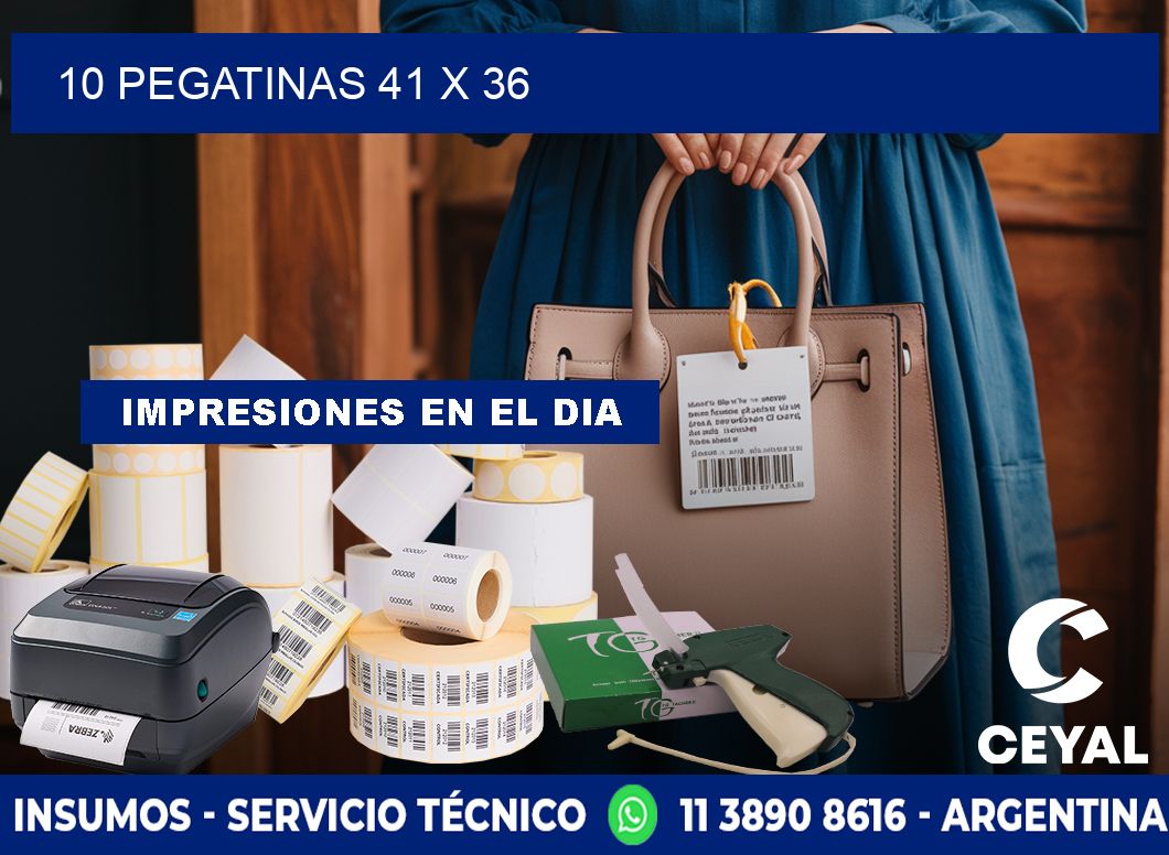 10 PEGATINAS 41 x 36