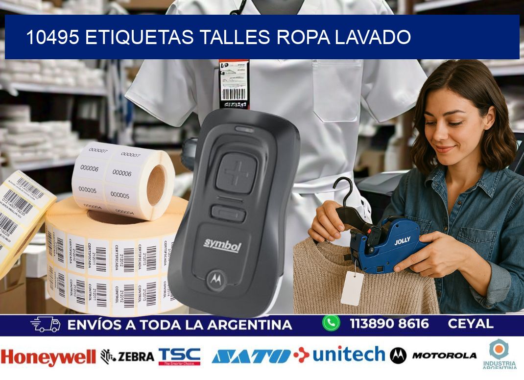 10495 ETIQUETAS TALLES ROPA LAVADO