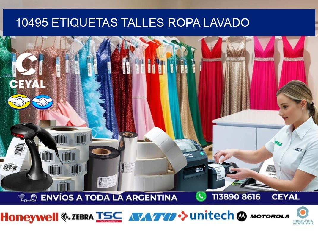 10495 ETIQUETAS TALLES ROPA LAVADO