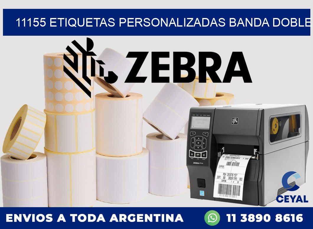 11155 Etiquetas personalizadas banda doble