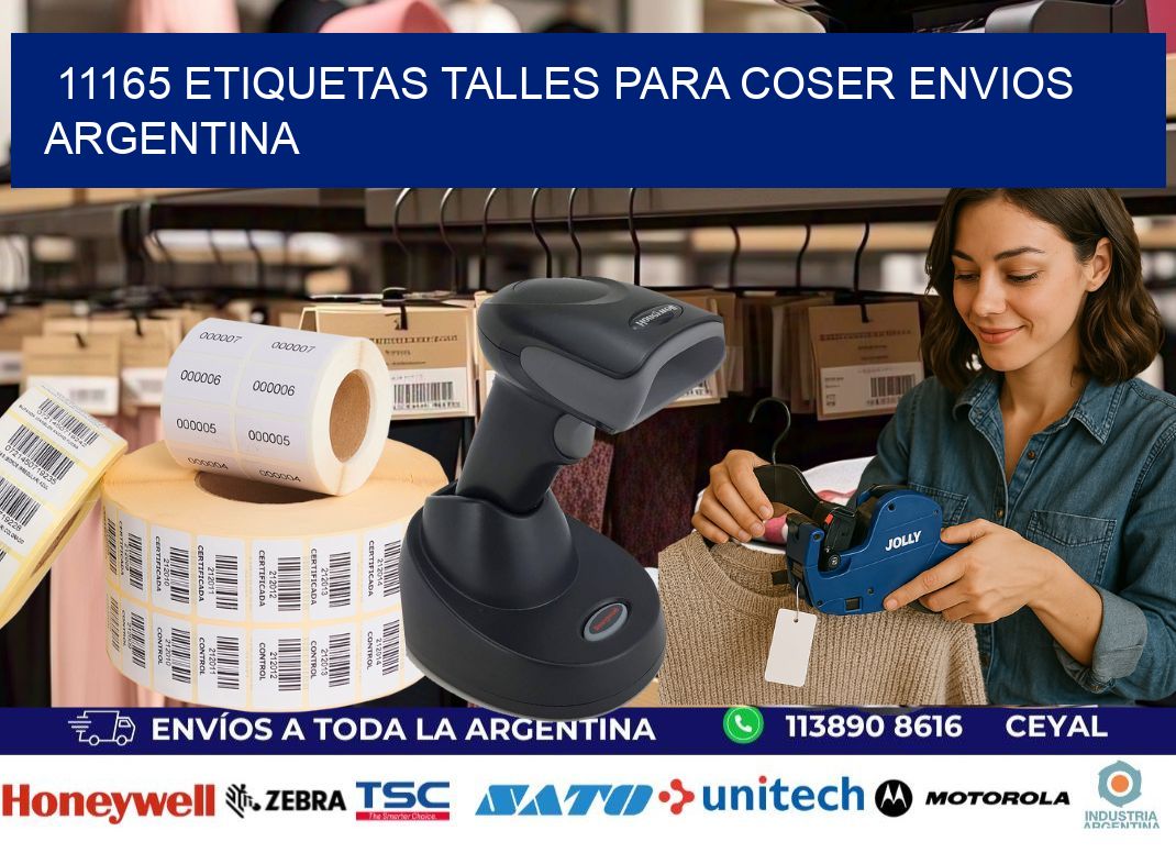 11165 ETIQUETAS TALLES PARA COSER ENVIOS ARGENTINA