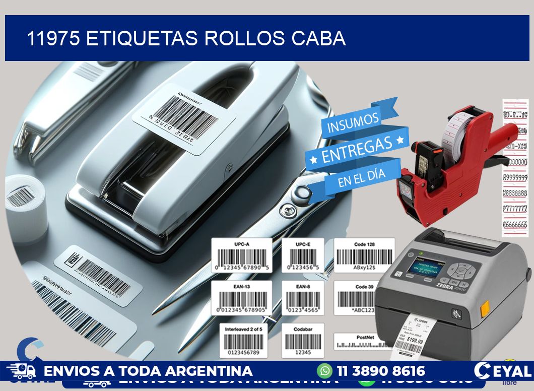 11975 etiquetas rollos CABA