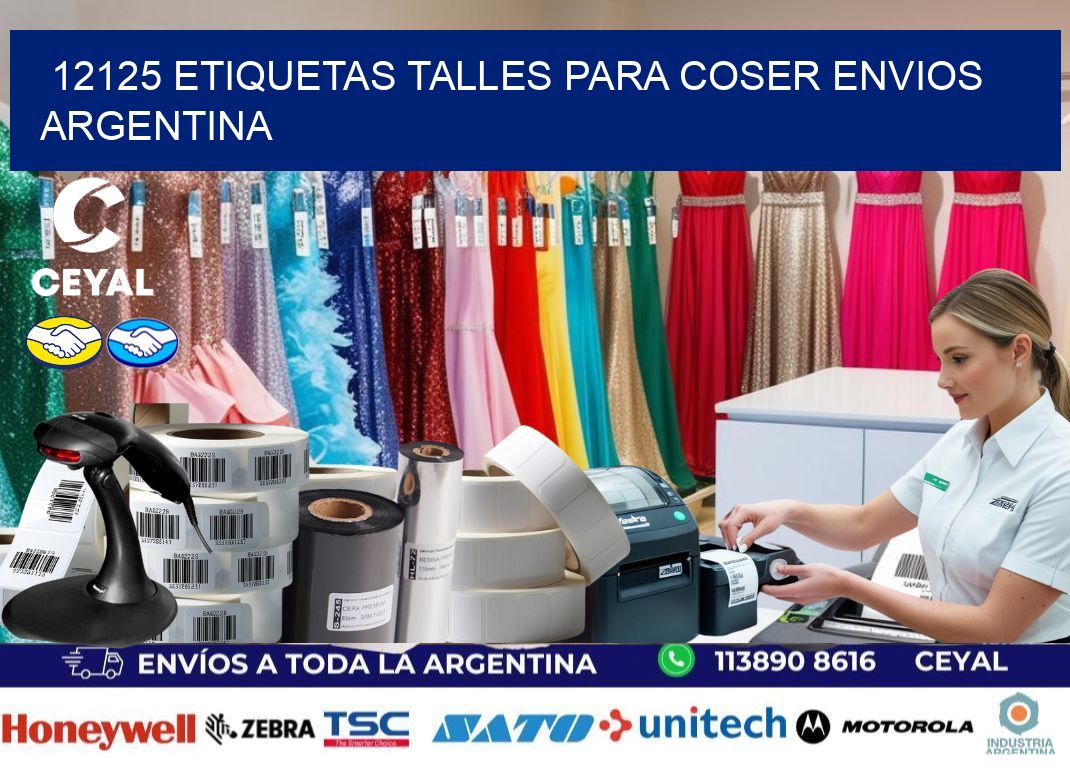 12125 ETIQUETAS TALLES PARA COSER ENVIOS ARGENTINA