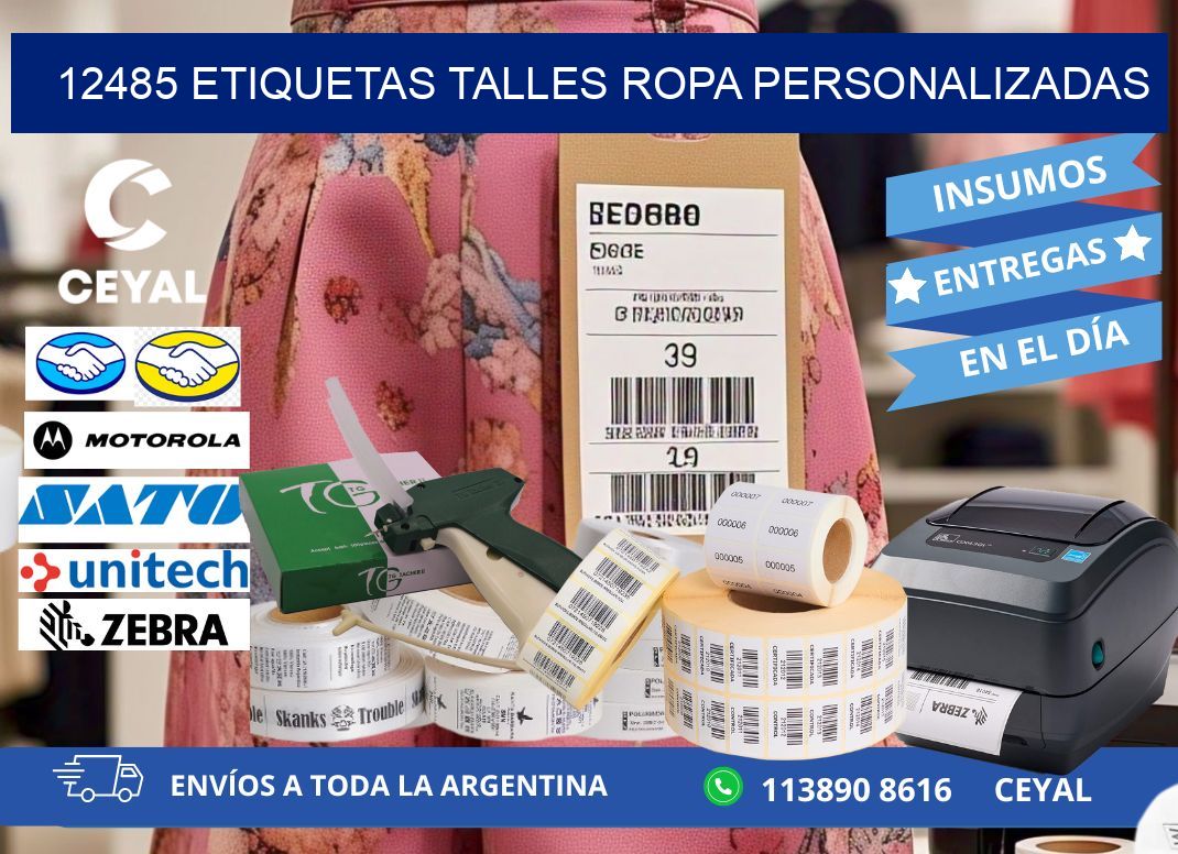 12485 ETIQUETAS TALLES ROPA PERSONALIZADAS