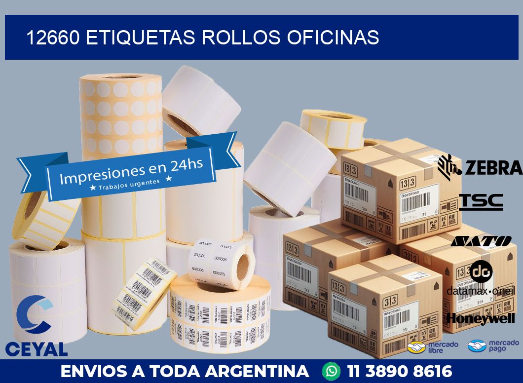 12660 etiquetas rollos OFICINAS