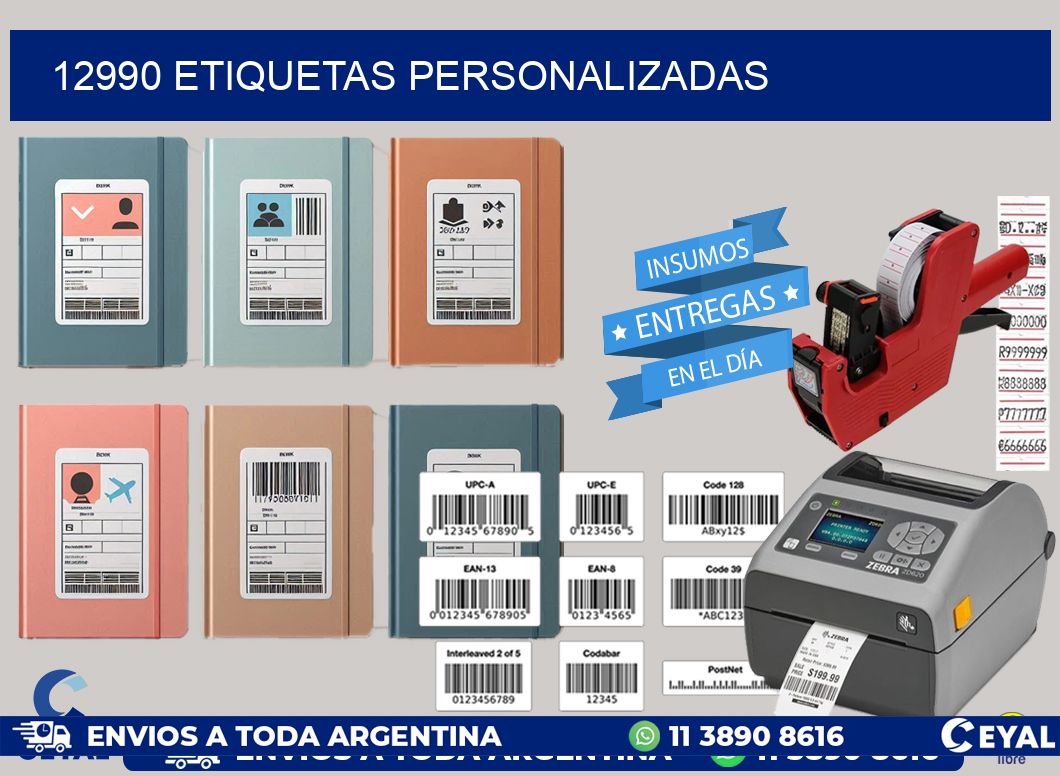 12990 Etiquetas personalizadas