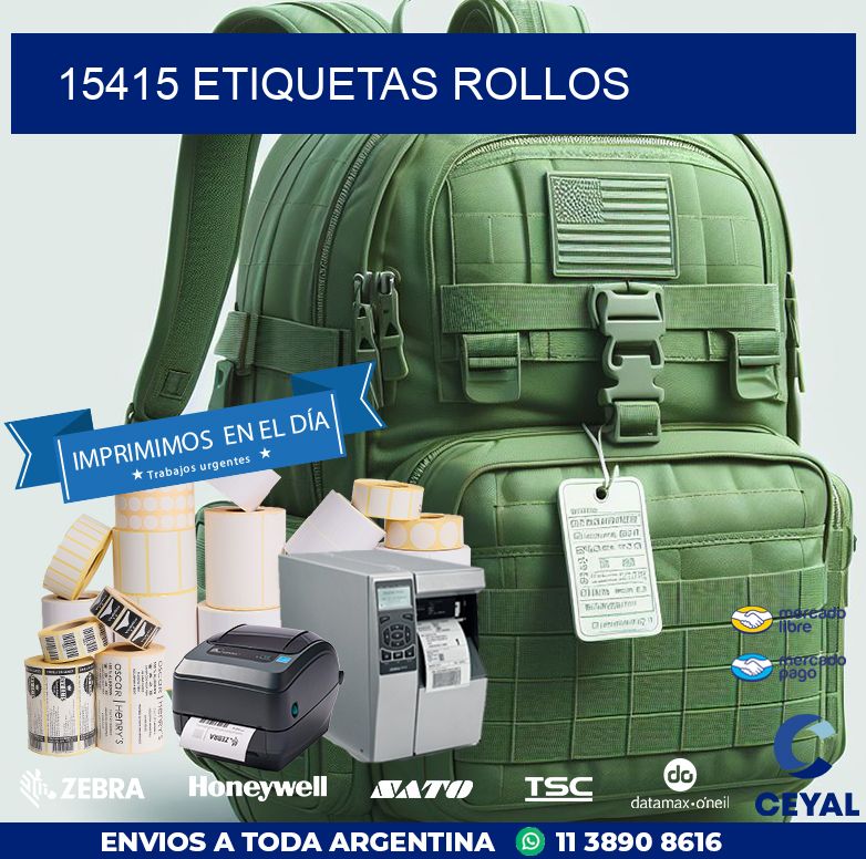 15415 etiquetas rollos