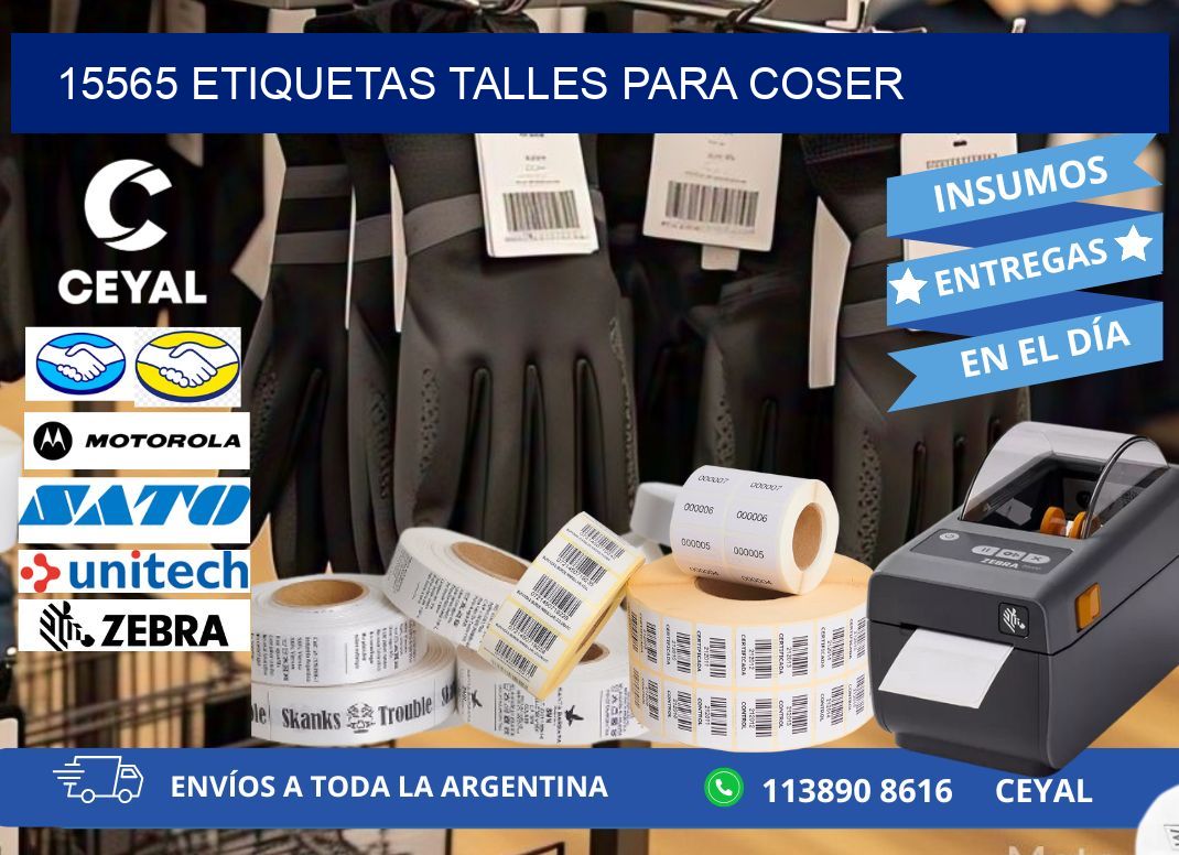 15565 ETIQUETAS TALLES PARA COSER