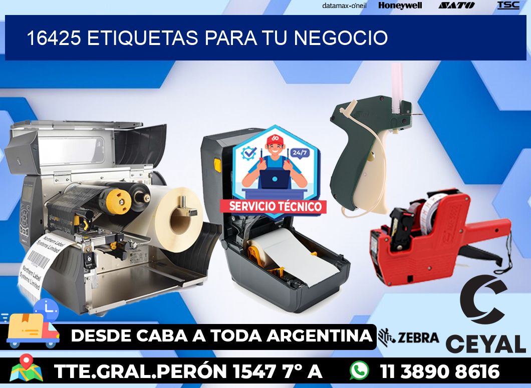 16425 etiquetas para tu negocio