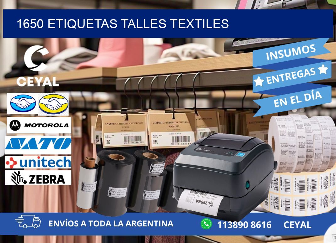1650 ETIQUETAS TALLES TEXTILES
