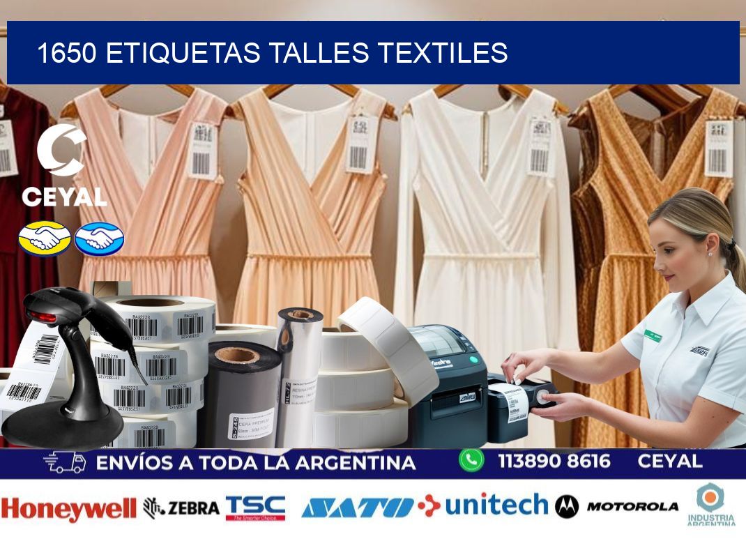 1650 ETIQUETAS TALLES TEXTILES