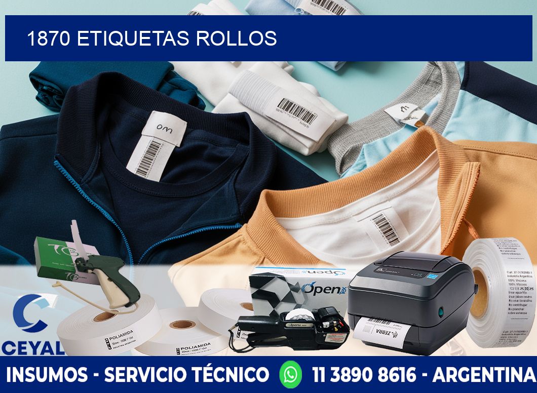 1870 etiquetas rollos