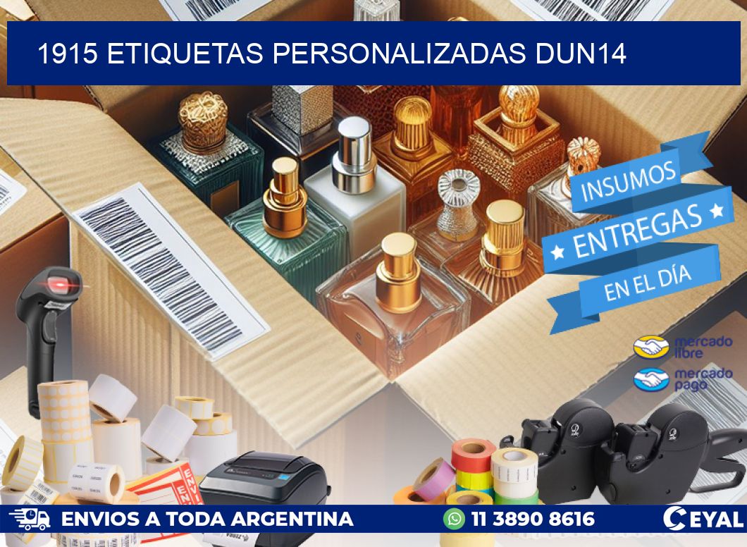 1915 Etiquetas personalizadas dun14