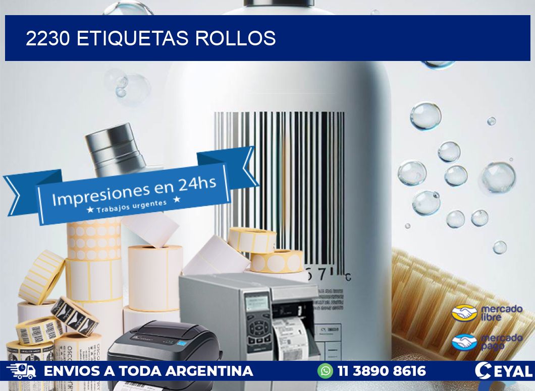 2230 etiquetas rollos