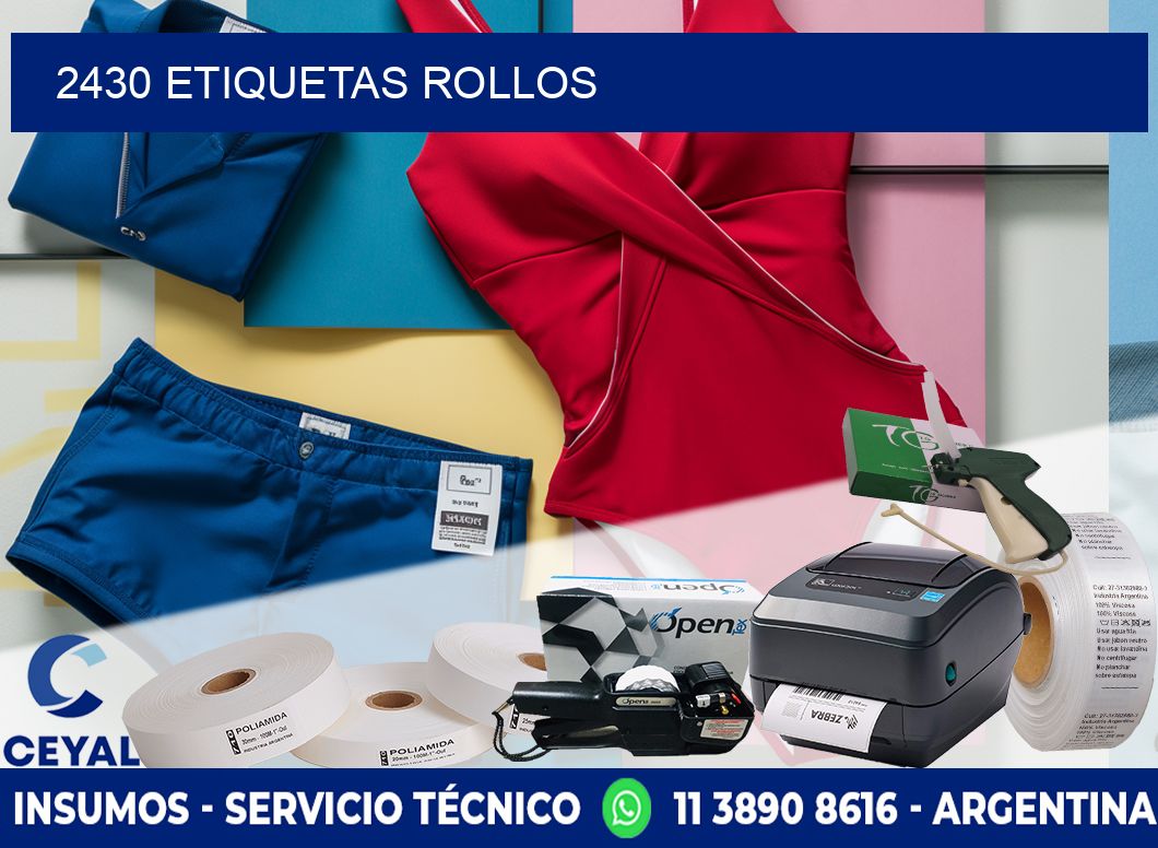 2430 etiquetas rollos