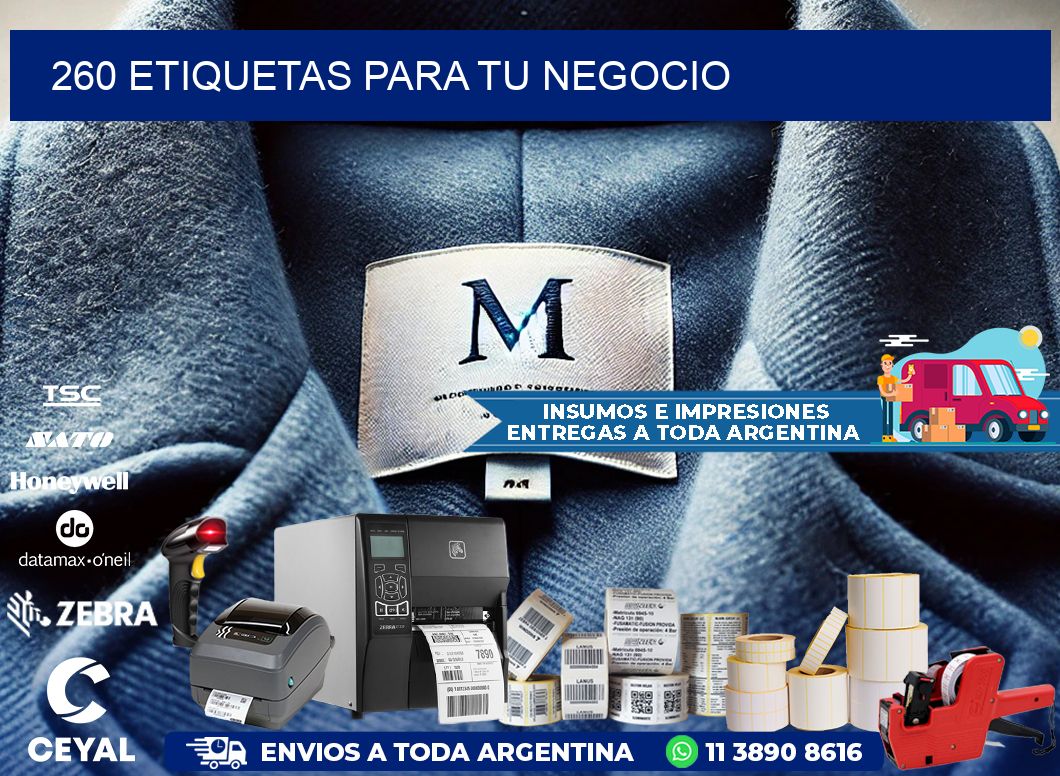 260 etiquetas para tu negocio