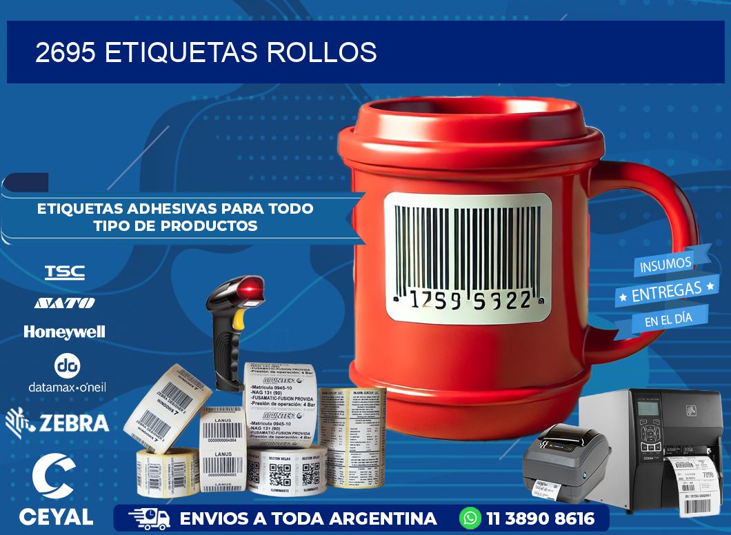 2695 etiquetas rollos