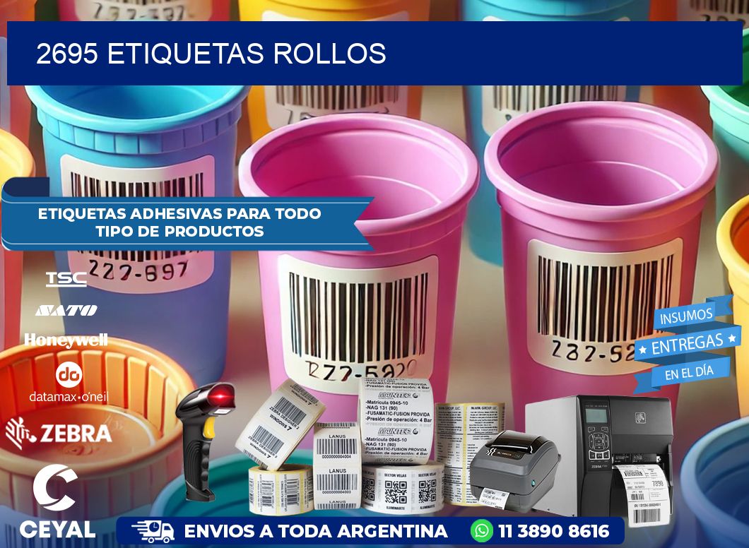 2695 etiquetas rollos