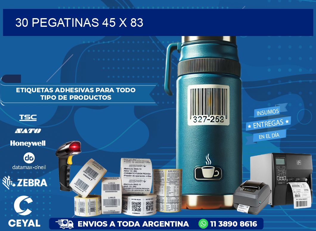 30 PEGATINAS 45 x 83