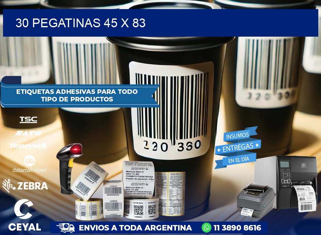 30 PEGATINAS 45 x 83