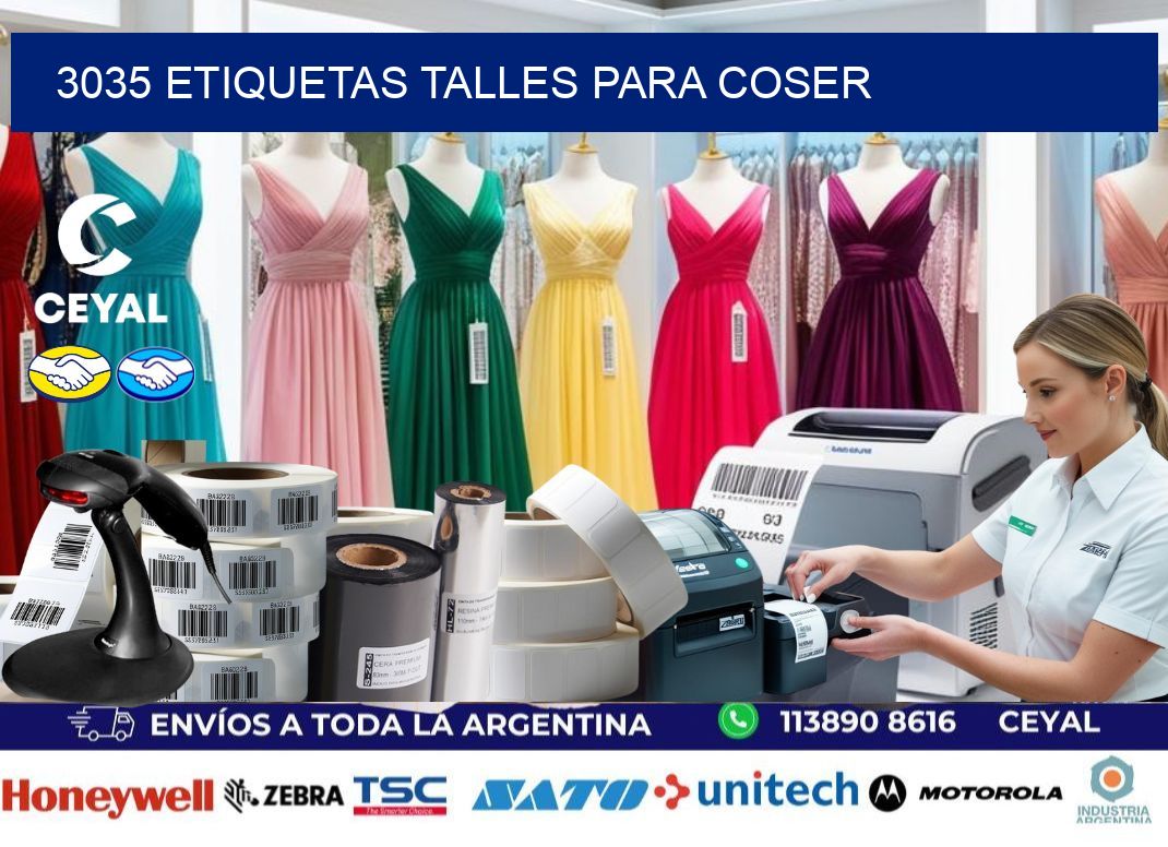 3035 ETIQUETAS TALLES PARA COSER
