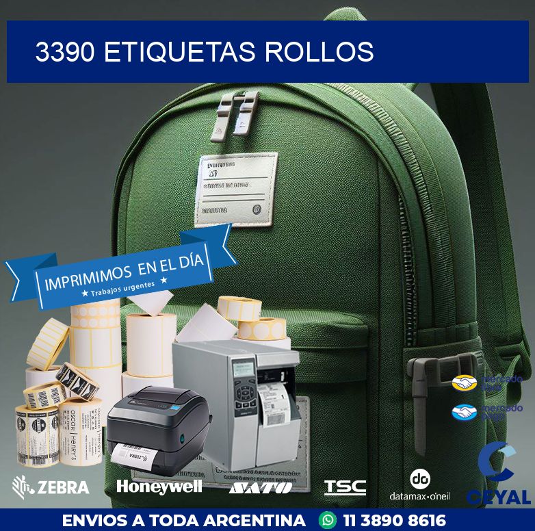 3390 Etiquetas rollos