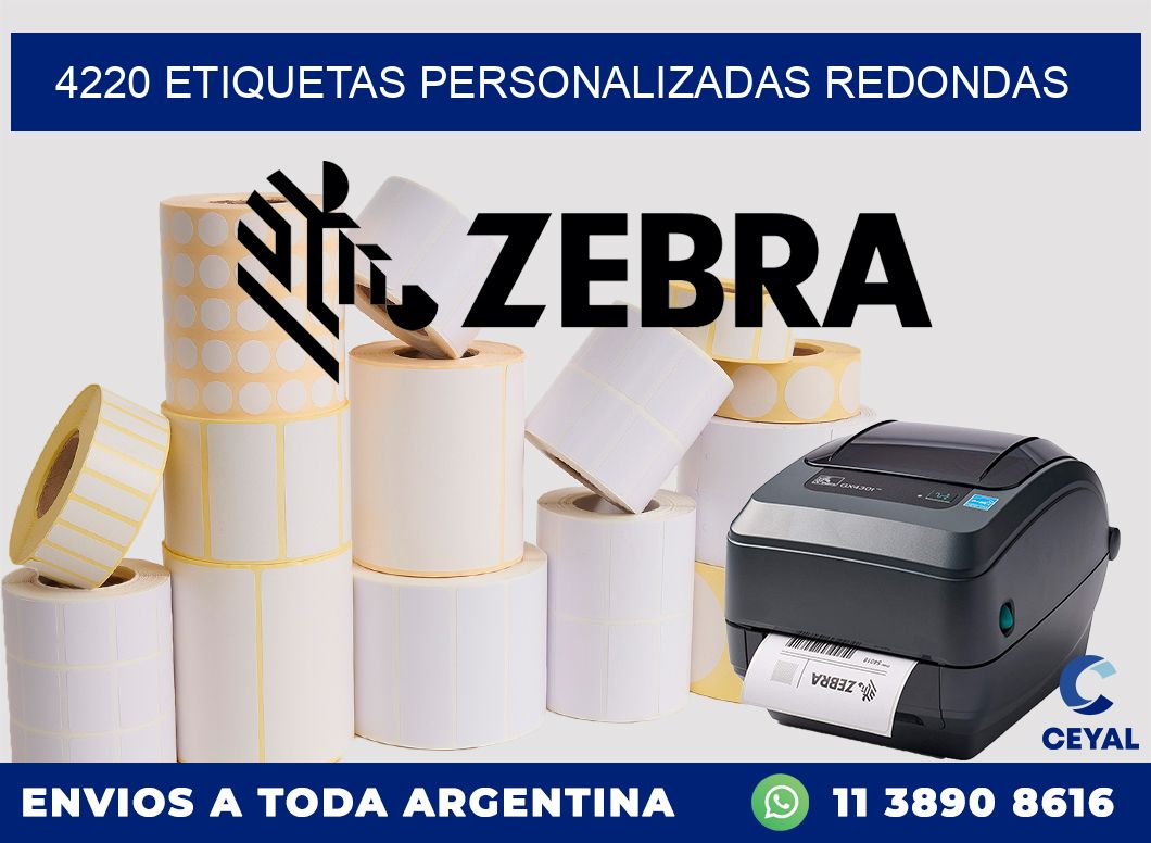 4220 Etiquetas personalizadas redondas