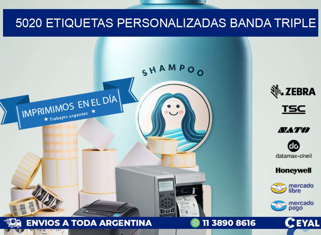 5020 Etiquetas personalizadas banda triple