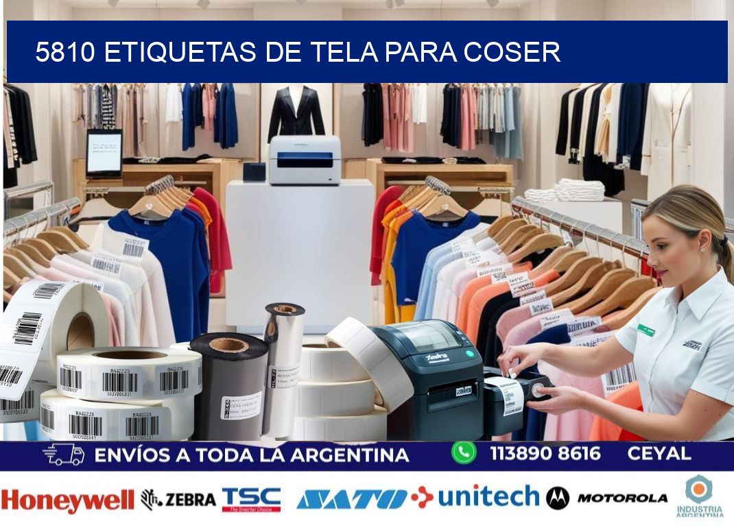 5810 Etiquetas de tela para coser