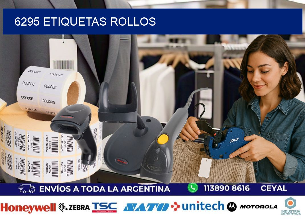 6295 etiquetas rollos