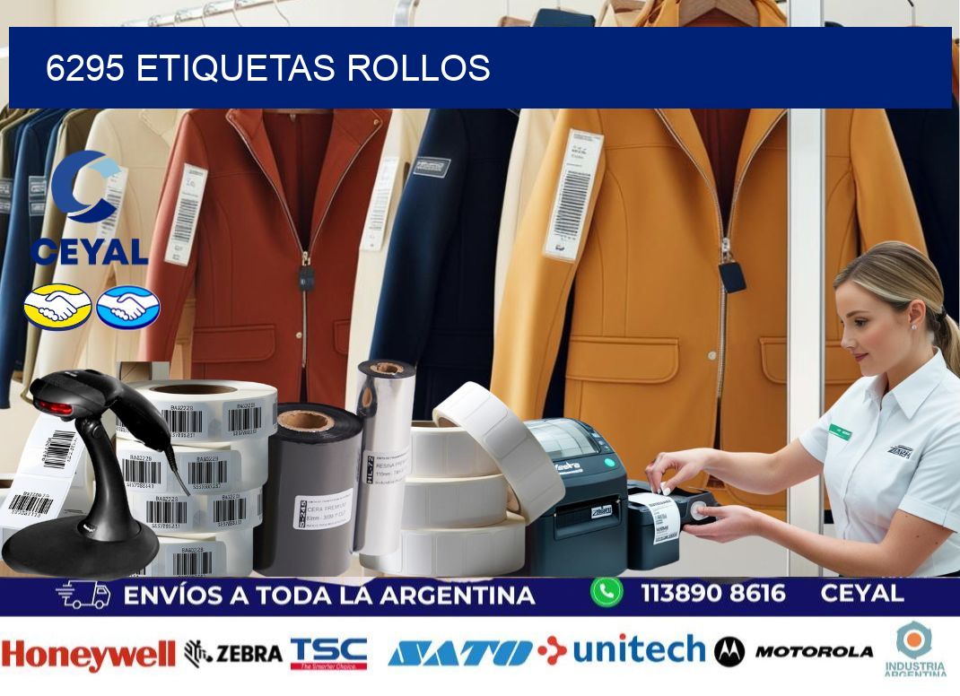 6295 etiquetas rollos