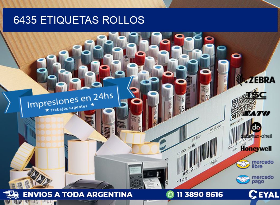 6435 etiquetas rollos