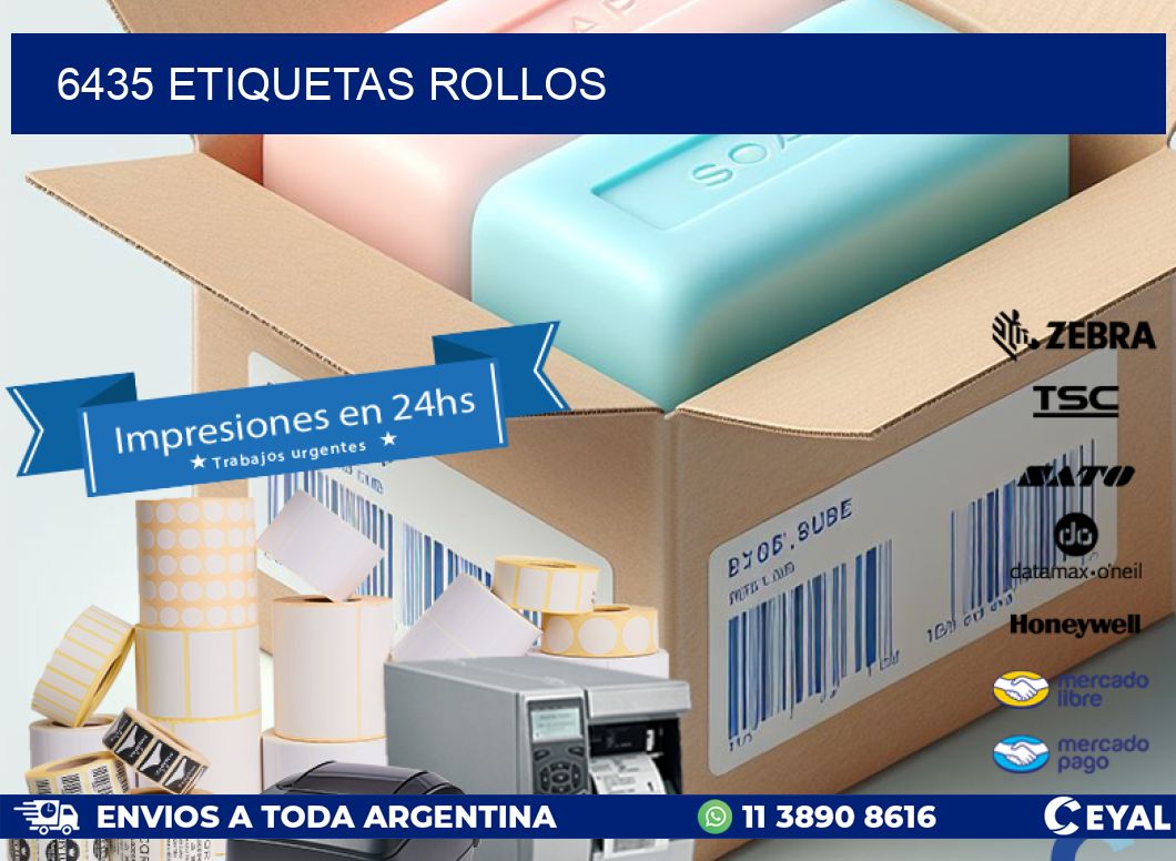 6435 etiquetas rollos