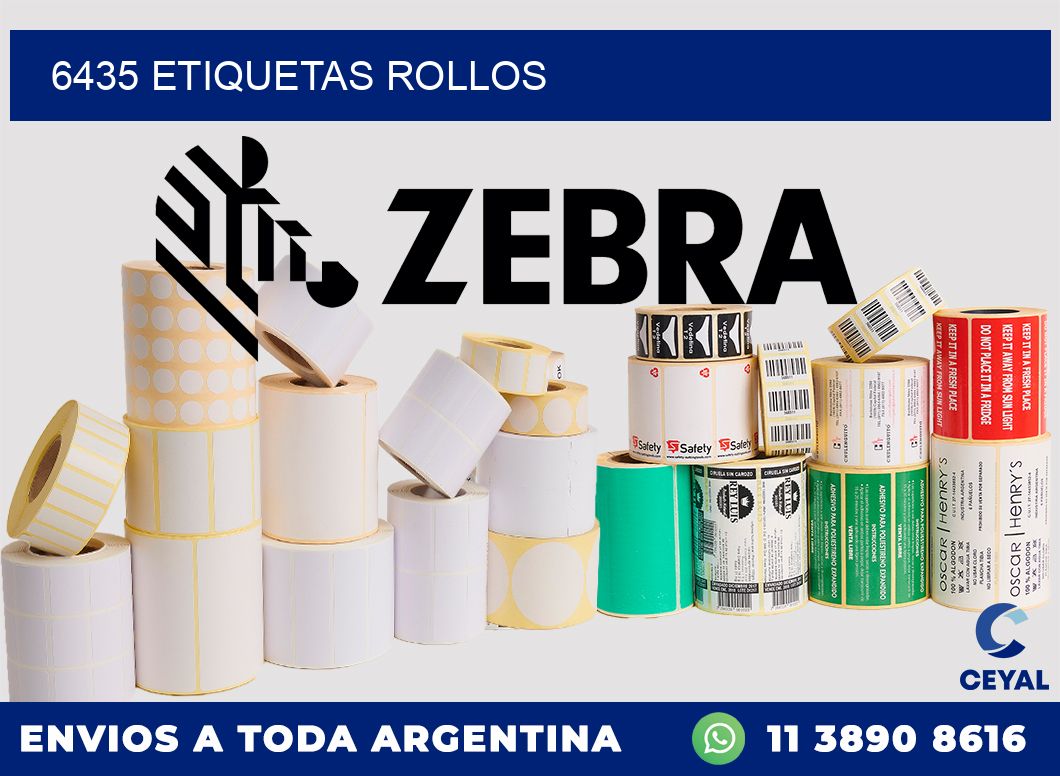 6435 etiquetas rollos