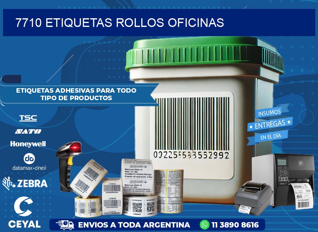7710 etiquetas rollos OFICINAS