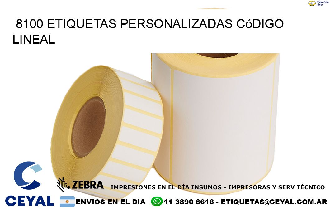 8100 Etiquetas personalizadas código lineal