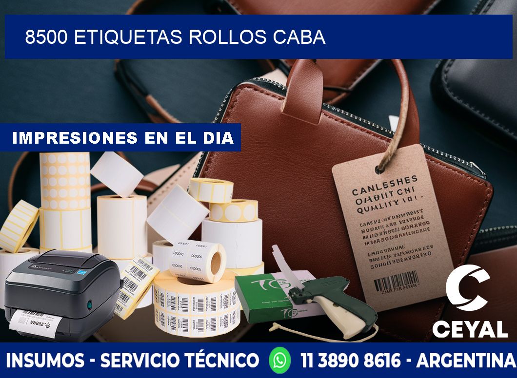 8500 etiquetas rollos CABA