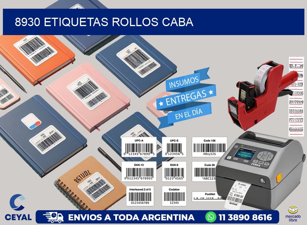 8930 etiquetas rollos CABA