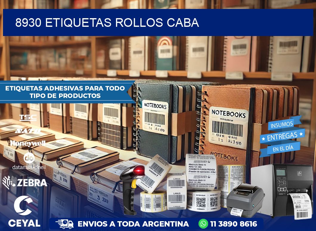8930 etiquetas rollos CABA