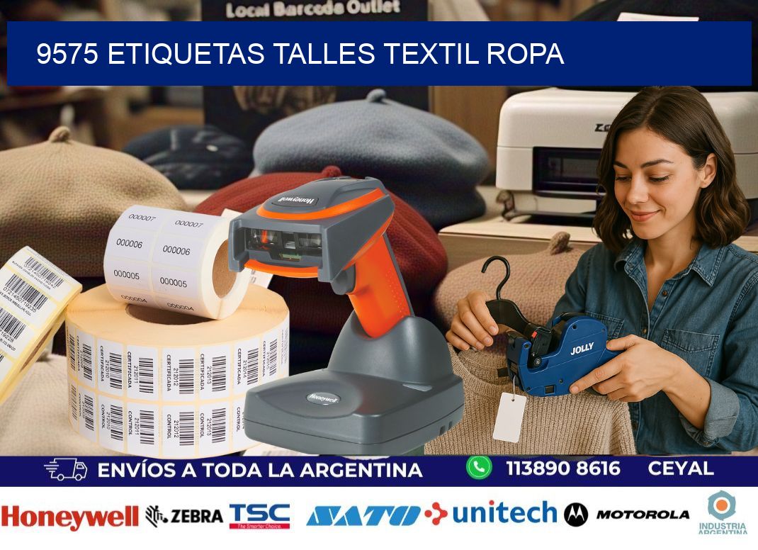 9575 ETIQUETAS TALLES TEXTIL ROPA