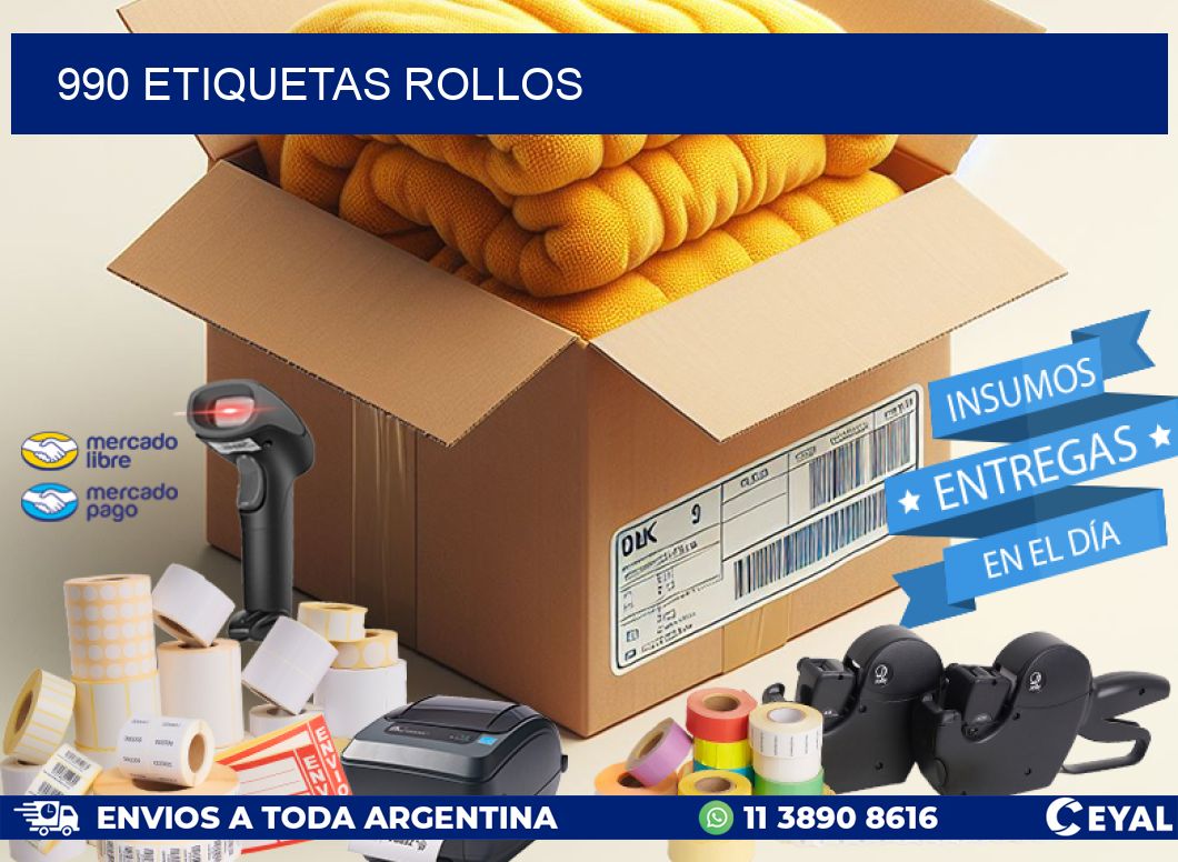 990 Etiquetas rollos