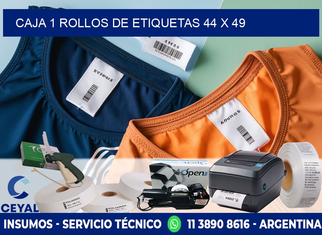 CAJA 1 ROLLOS DE ETIQUETAS 44 x 49